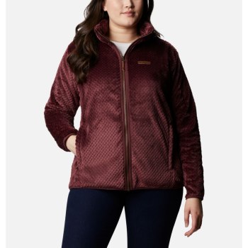 Columbia Fire Side II Plush Full Zip Fleece Plus Size, Chamarras Vino Para Mujer | 520179-JXR